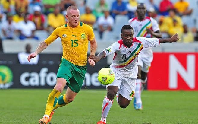 Matty Pattison in action for Bafana Bafana