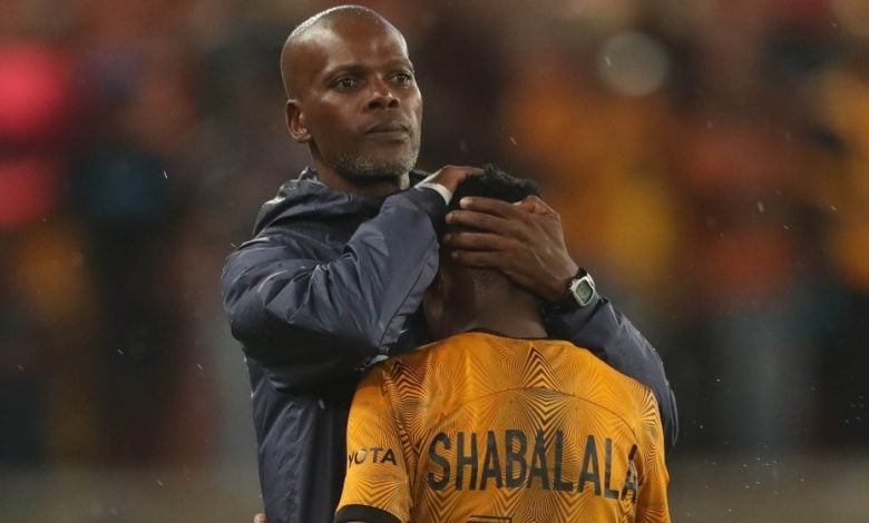 Kaizer Chiefs coach Arthur Zwane with Mduduzi Shabalala