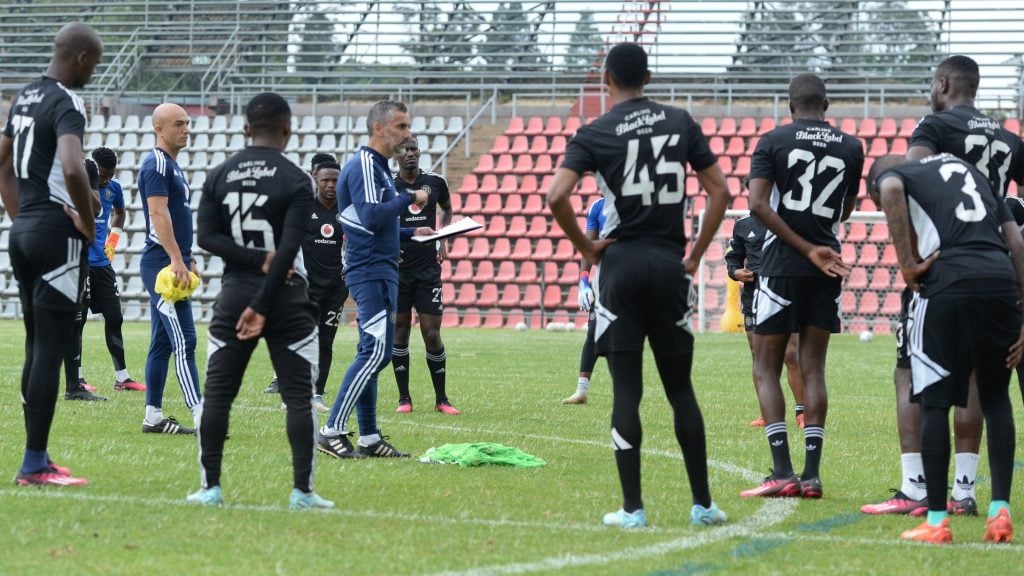 Orlando Pirates coach Jose Riveiro conducting training session [Photo by Orlando Pirates] 