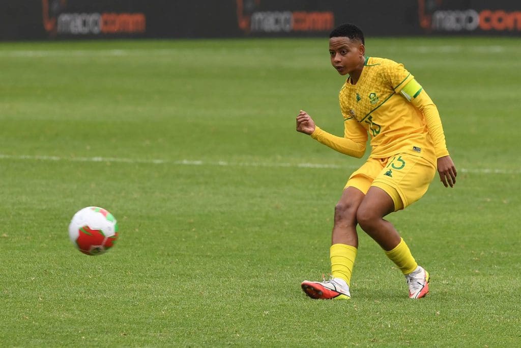 Banyana Banyana captain, Refiloe Jane in action for her nation 