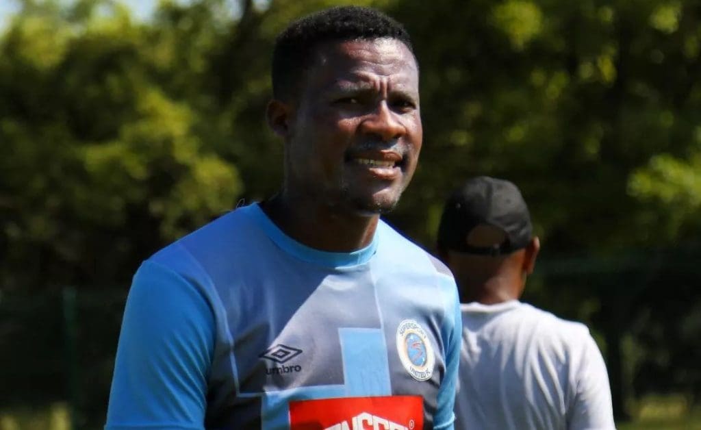 Thamsanqa Gabuza during a SuperSport United training session. Picture courtesy of SuperSport United