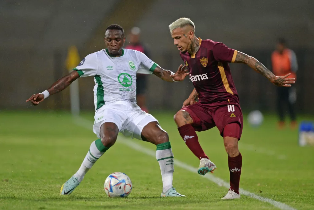 Junior Mendieta playing against AmaZulu in the DStv Premiership 