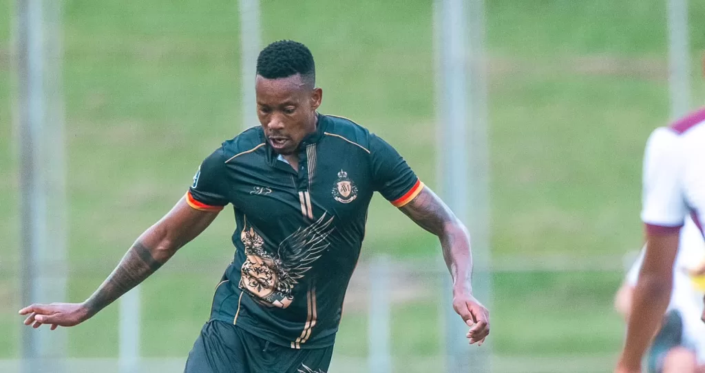 Royal AM defender Happy Jele during his debut against Stellenbosch