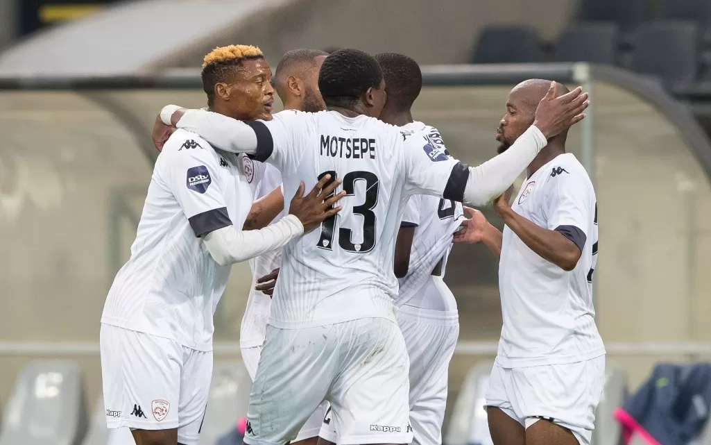 Sekhukhune United players during a DStv match