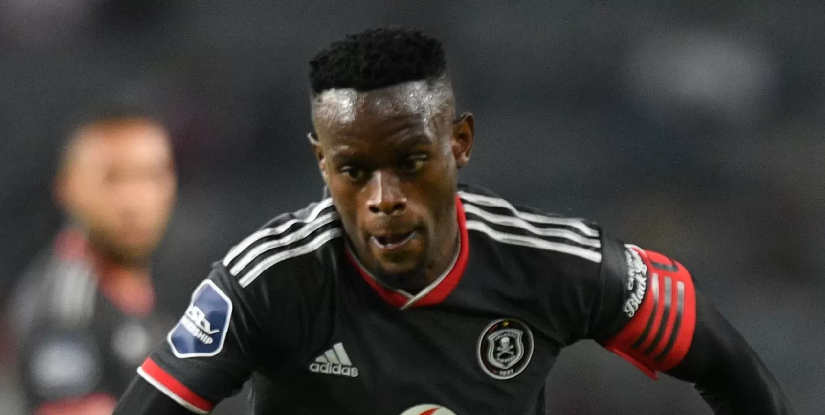 Orlando Pirates Skipper Innocent Maela in action