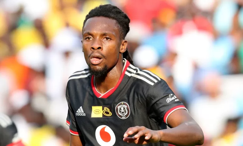 Olisa Ndah in action for Orlando Pirates in the DStv Premiership