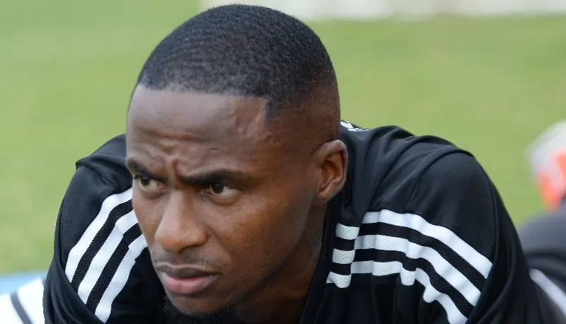Thembinkosi Lorch of Orlando Pirates at training 