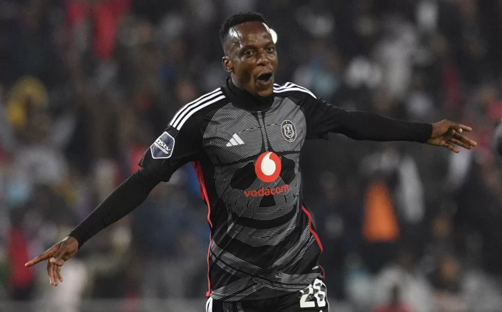 Patrick Maswanganyi of Orlando Pirates in action
