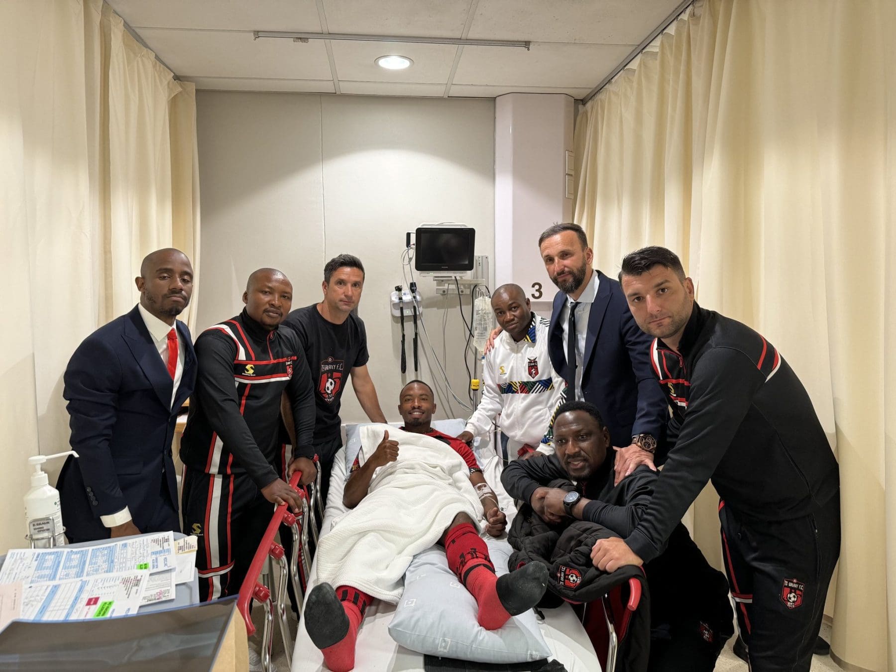 Bernard Parker after his surgery