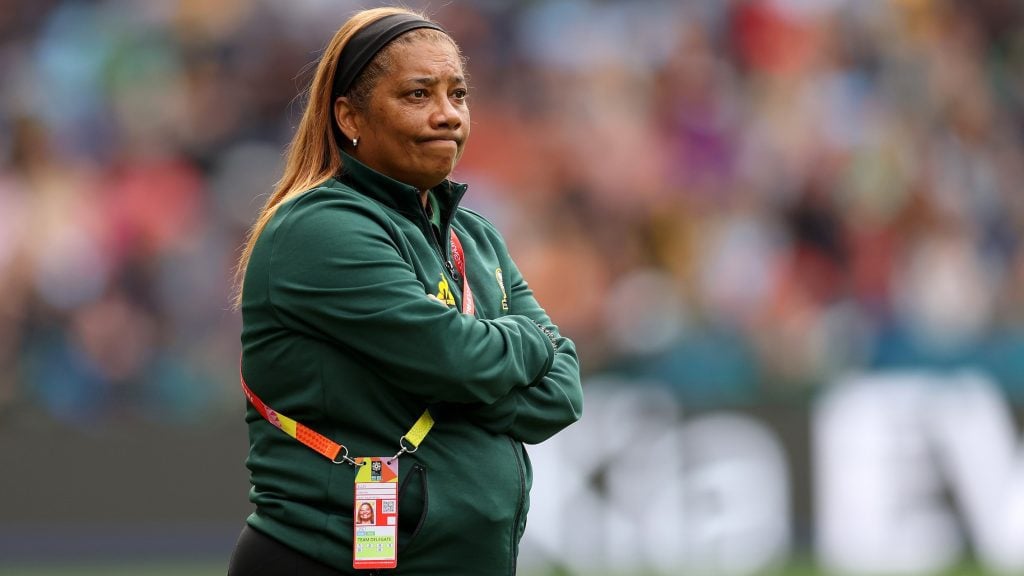 Banyana Banyana head coach Desiree Ellis in support of Robyn Moodaly.