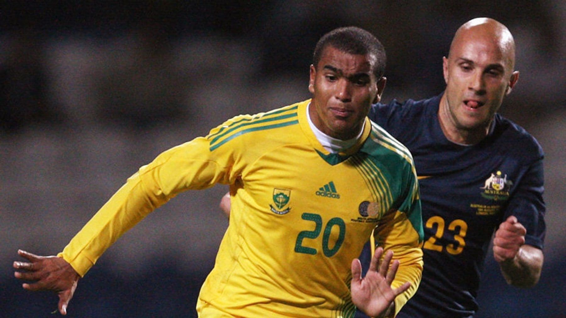 Bryce Moonin action at Bafana Bafana