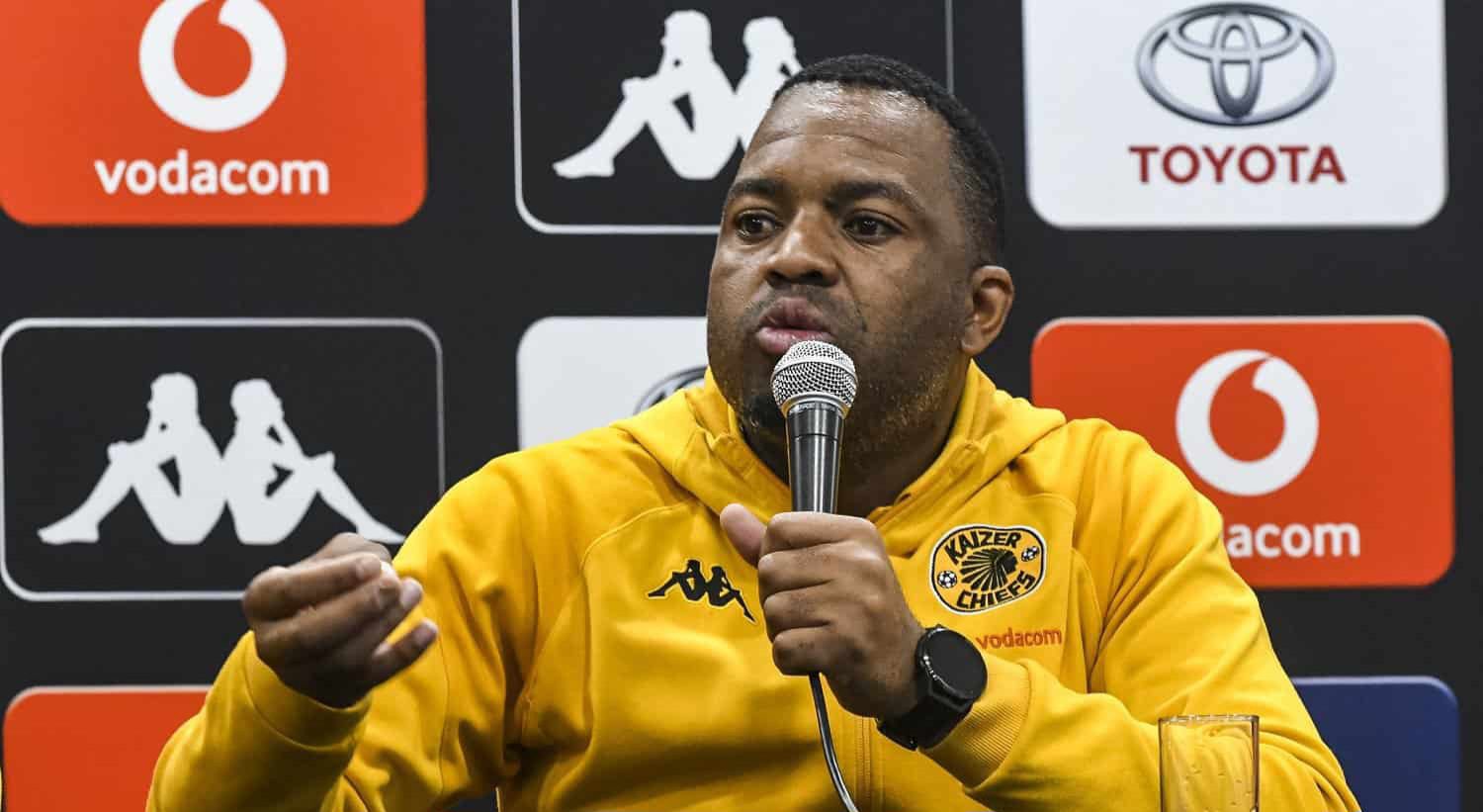Itumeleng Khune at a Kaizer Chiefs press conference