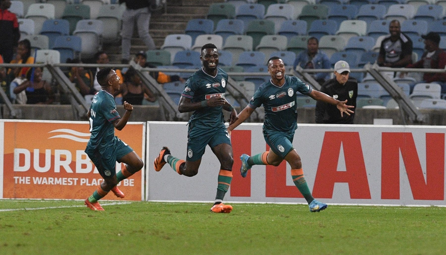 Junior Dion with his teammates in the Carling Knockout Cup