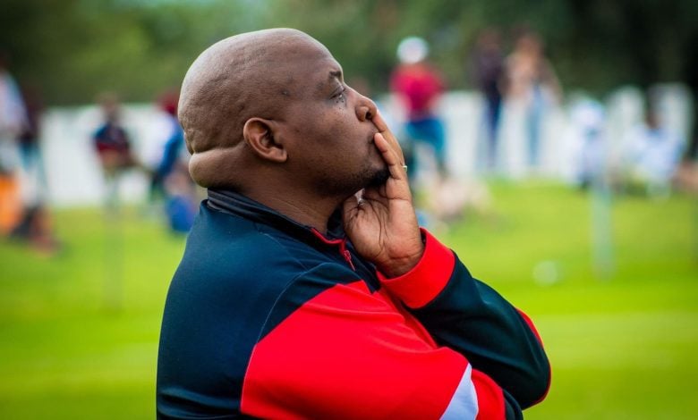 Morena Ramoreboli on the sidelines during Jwaneng Galaxy match