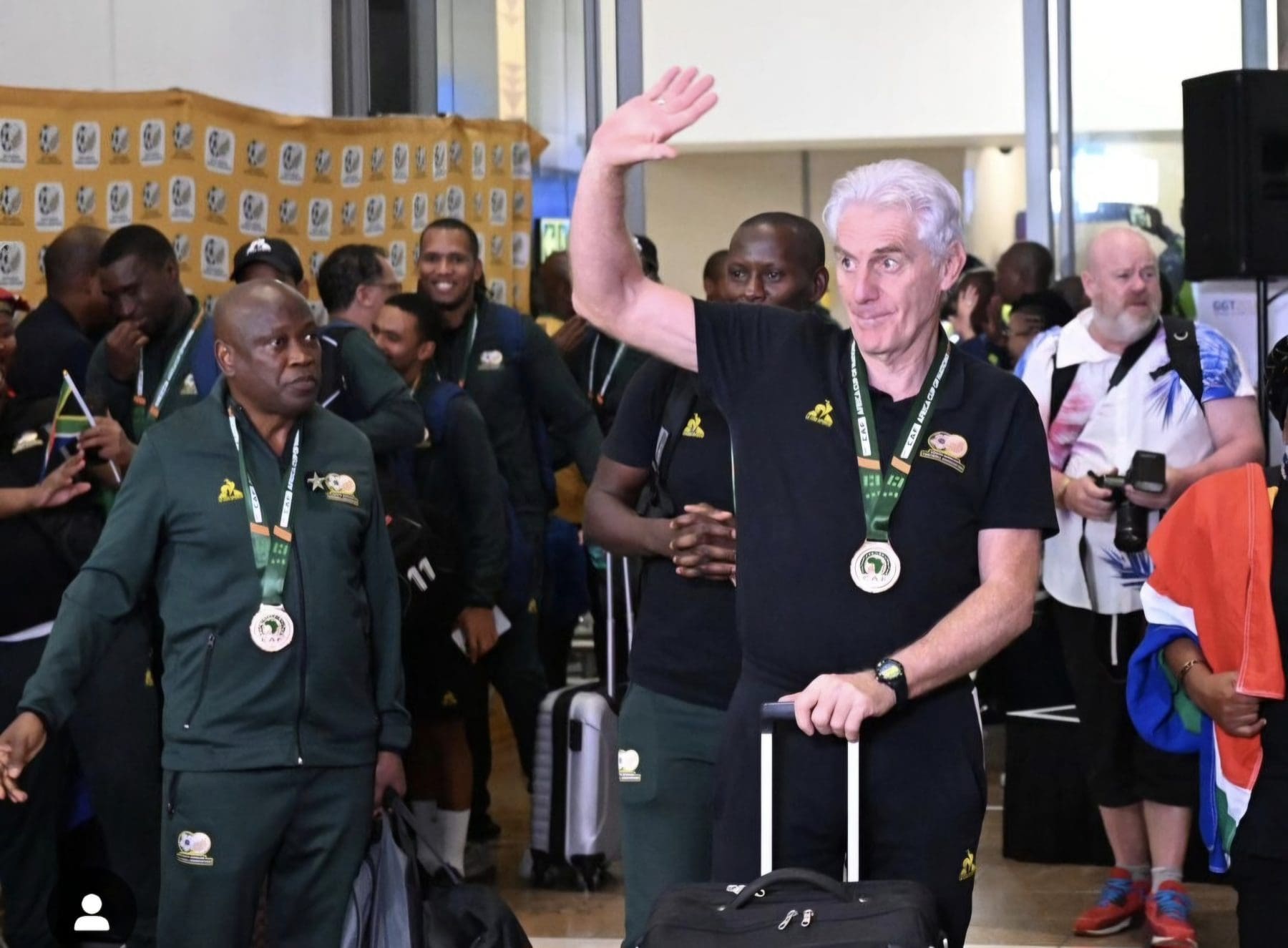 Hugo Broos changes tune on support from South Africans