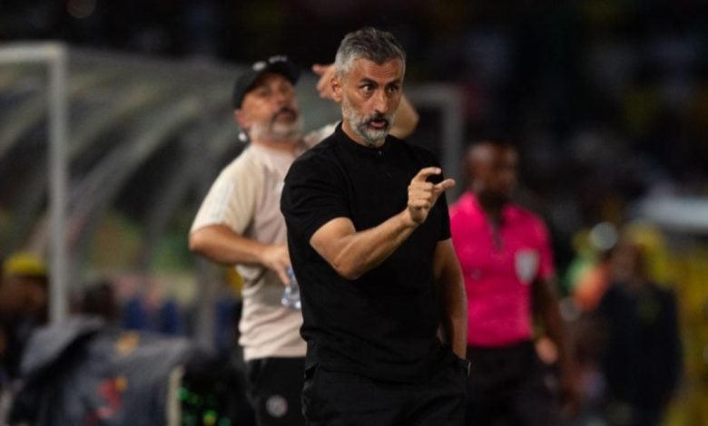 Jose Riveiro on the sidelines during Orlando Pirates match