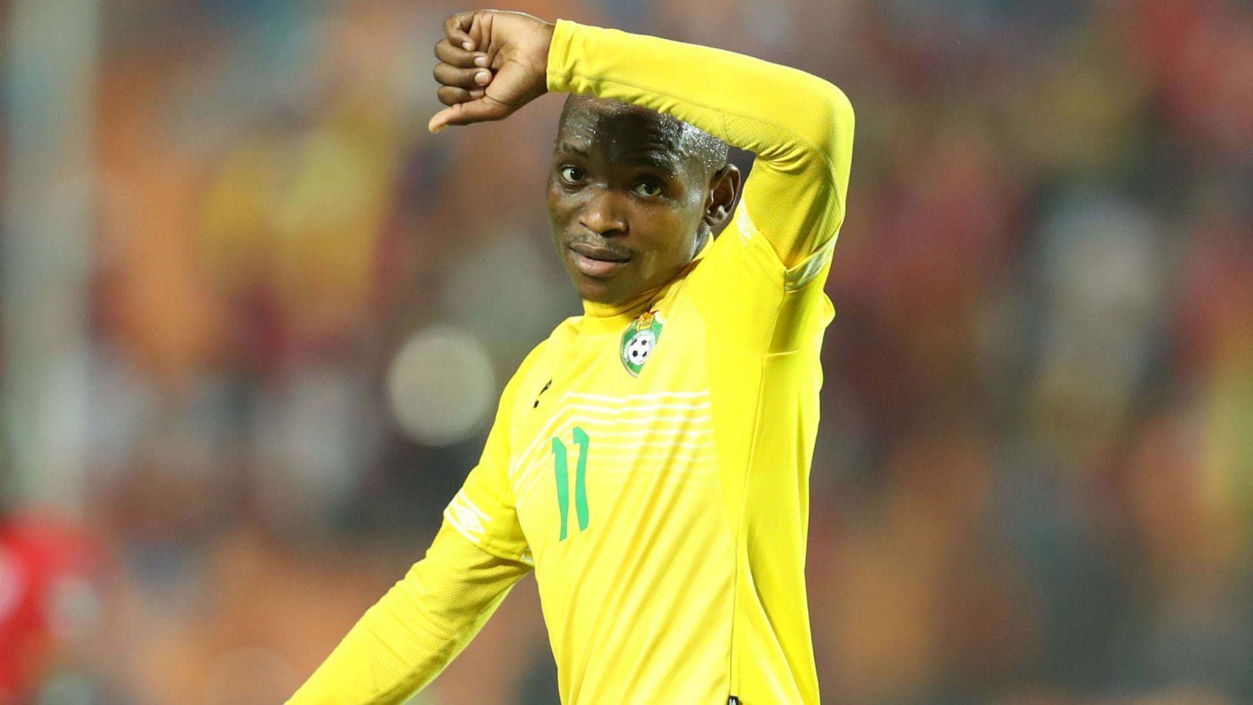 Khama Billiat in Zimbabwe national team colors