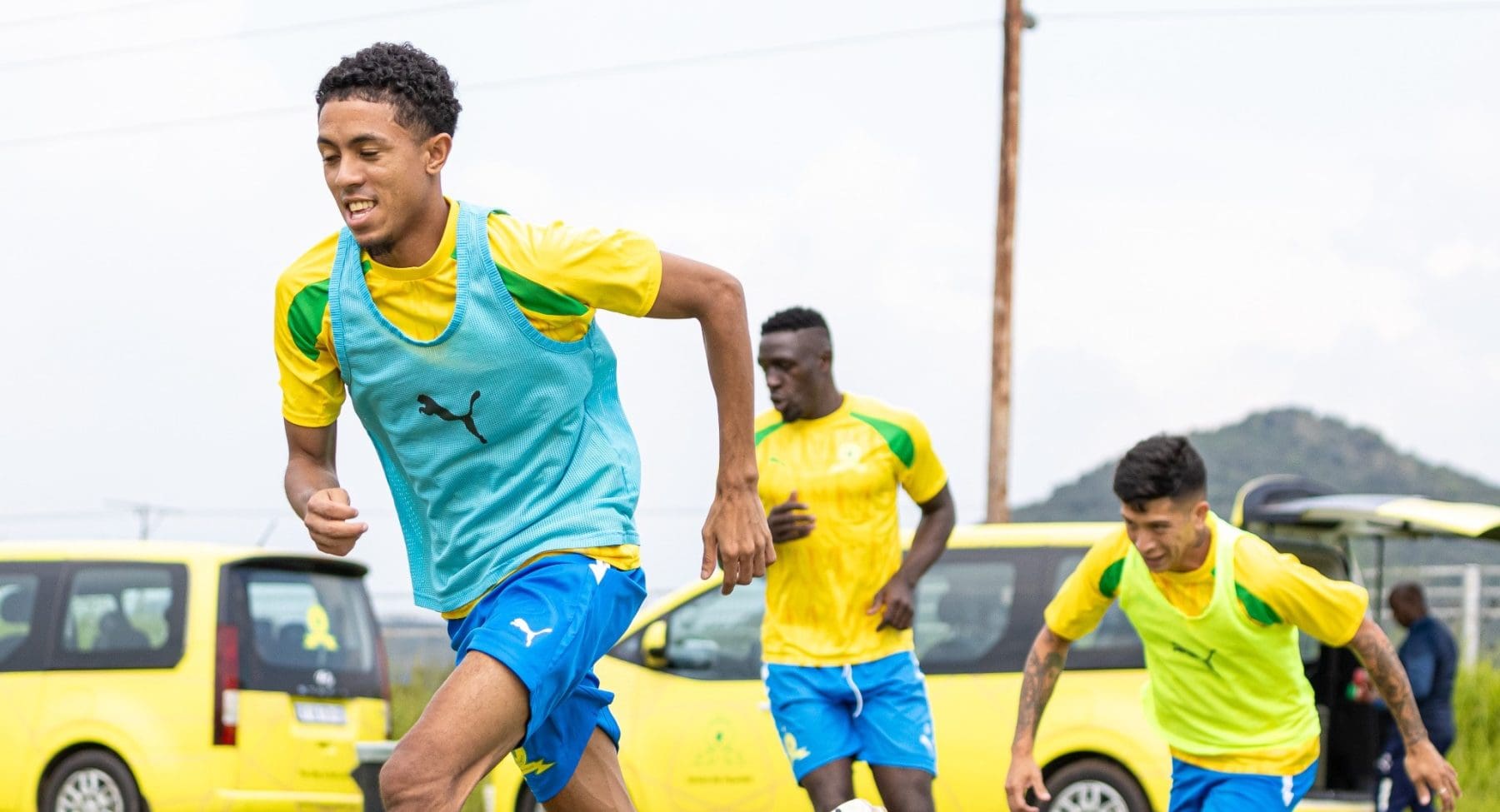 Tashreeq Matthews during Mamelodi Sundowns training session