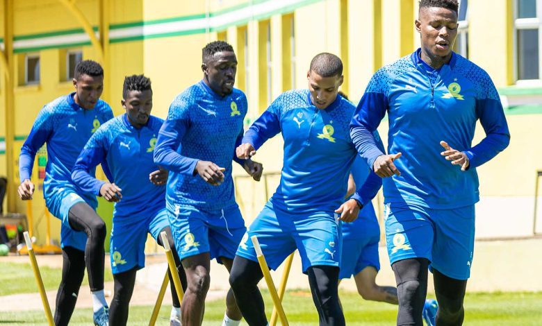 Mamelodi Sundowns players at training