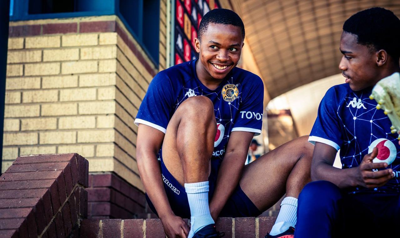 Nkosingiphile Ngcobo of Kaizer Chiefs during practise