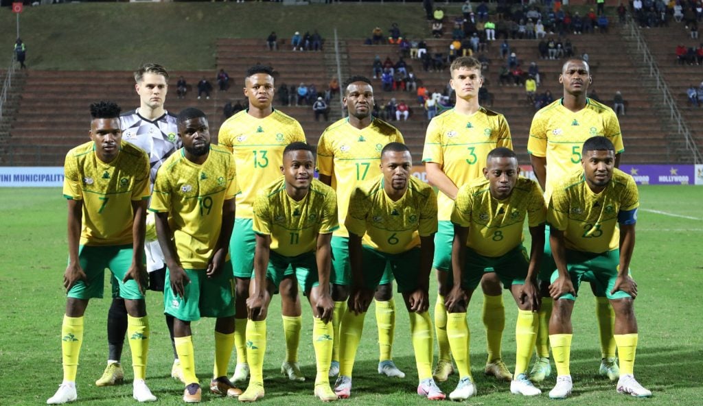 Bafana Bafana players pose for photo at COSAFA Cup