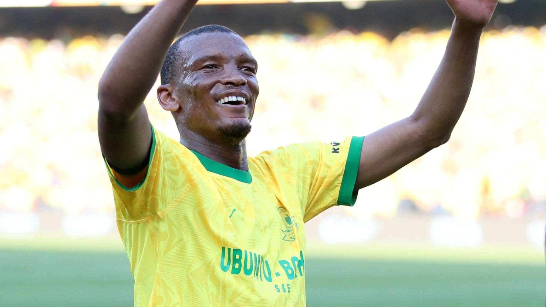 Mothobi Mvala in Mamelodi Sundowns clours