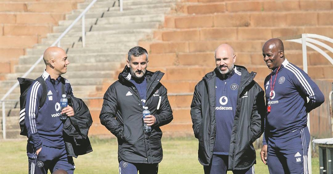 Orlando Pirates coaches including Assistant Coach Sergio Almenara