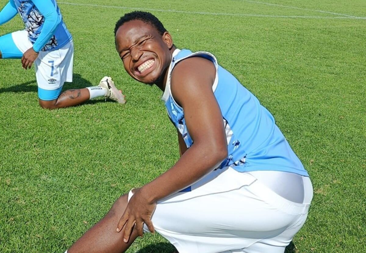 keletso makgalwa of Upington City FC at training