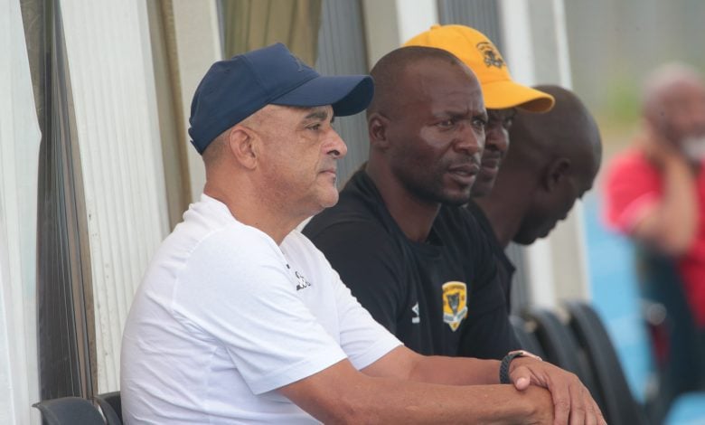 Coach Owen Da Gama on the bench