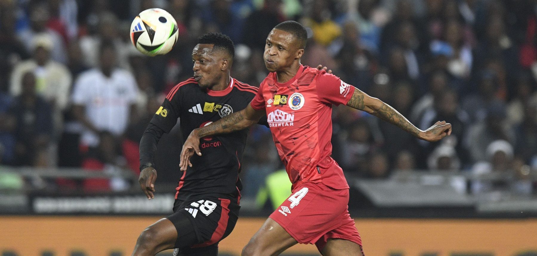 Patrick Maswanganyi in action for Orlando Pirates against SuperSport United