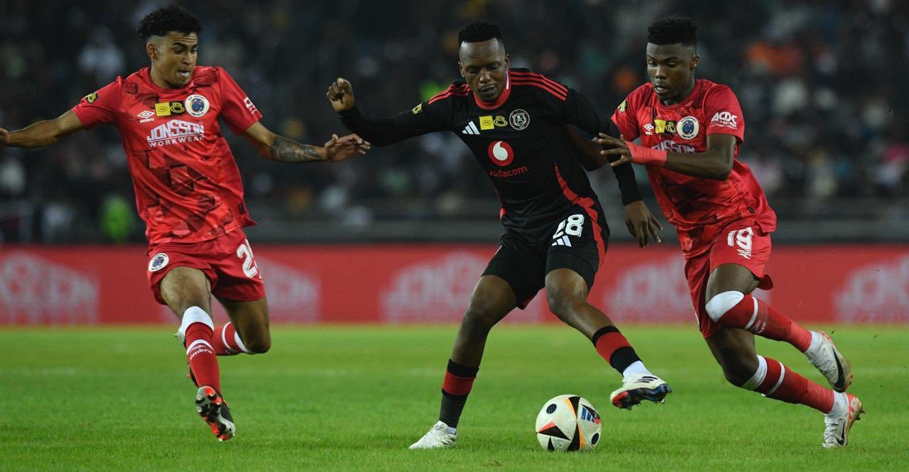 Patrick Maswanganyi in action for Orlando Pirates