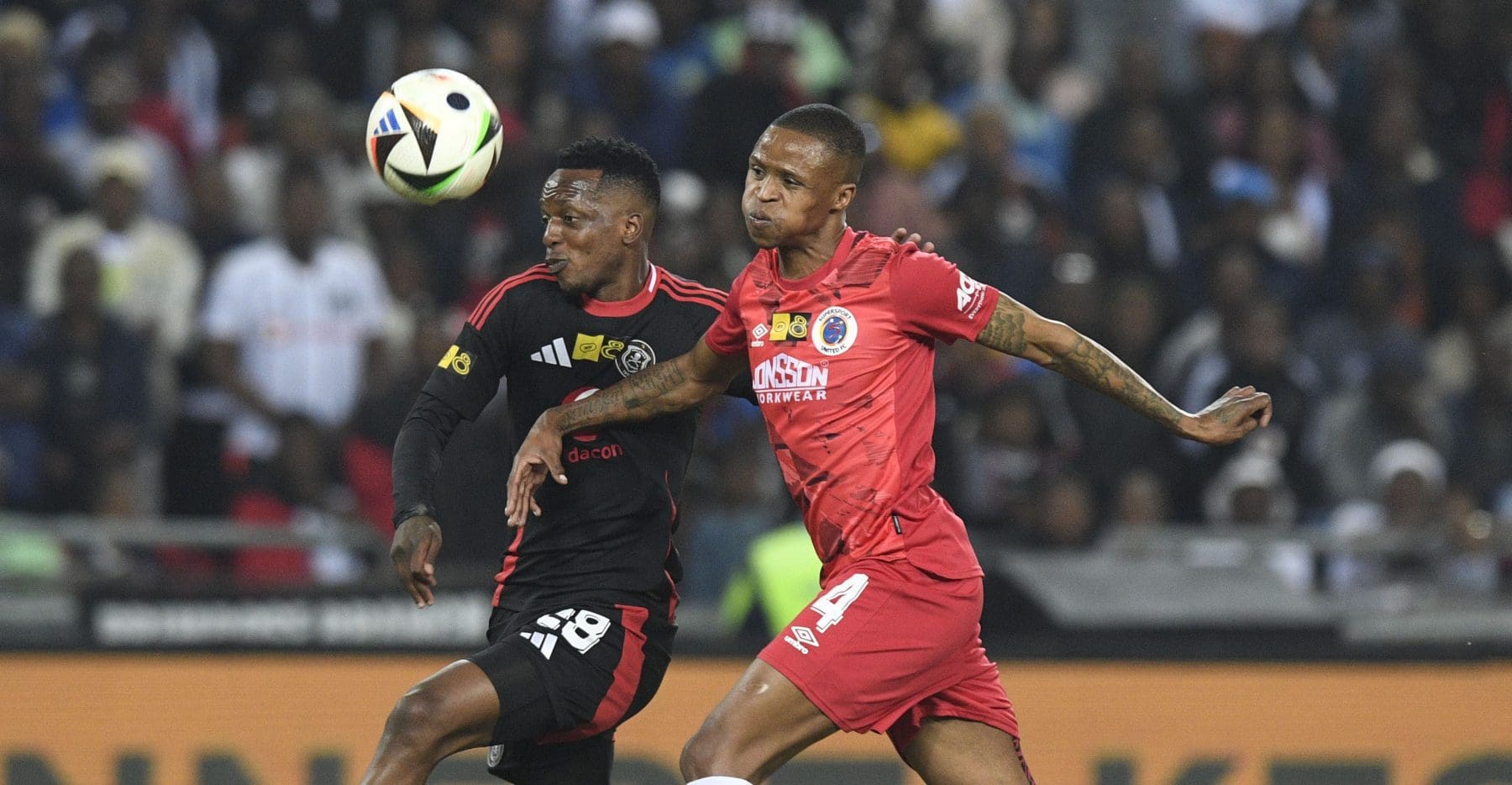 Patrick Maswanganyi in action against SuperSport United