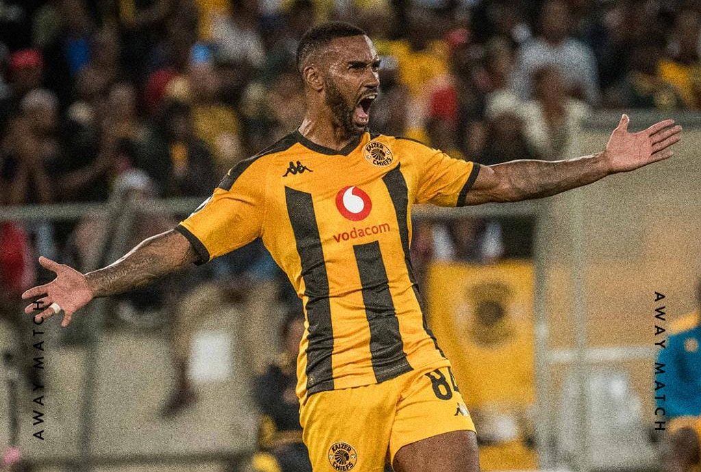Kaizer Chiefs defender Inacio Miguel celebrating a goal