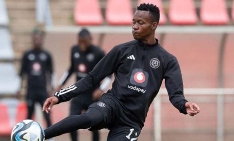 Orlando Pirates winger Katlego Otladisa during the club's training session