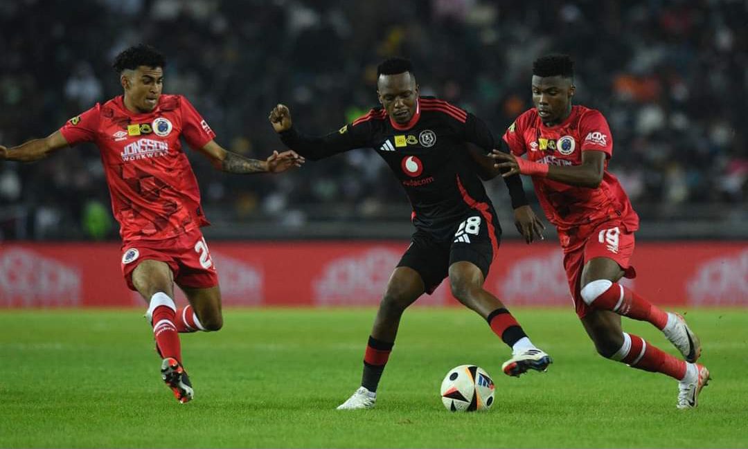 Patrick Maswanganyi in action for Orlando Pirates