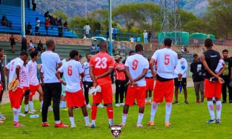 Apollo XI FC players before a league match