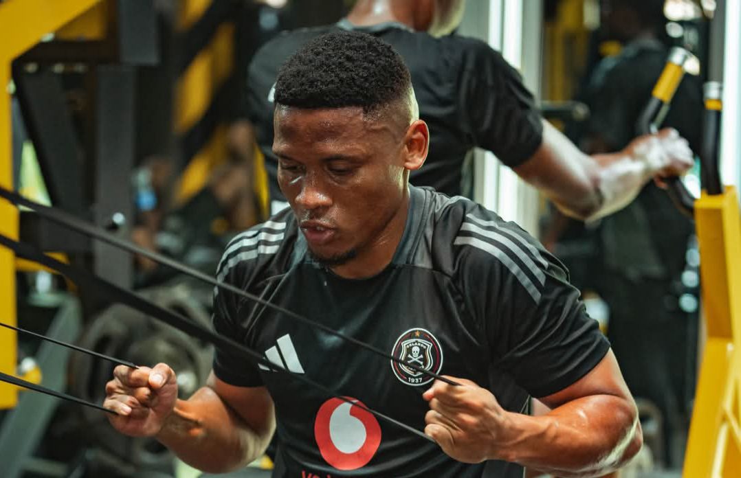 Thabiso Lebitso during Pirates gym session