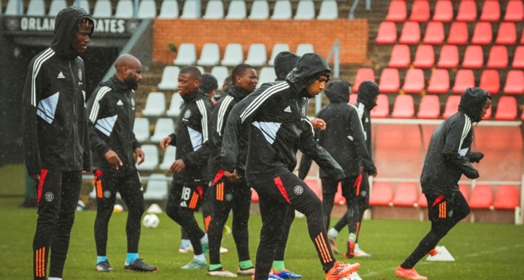 Orlando Pirates players during a training session