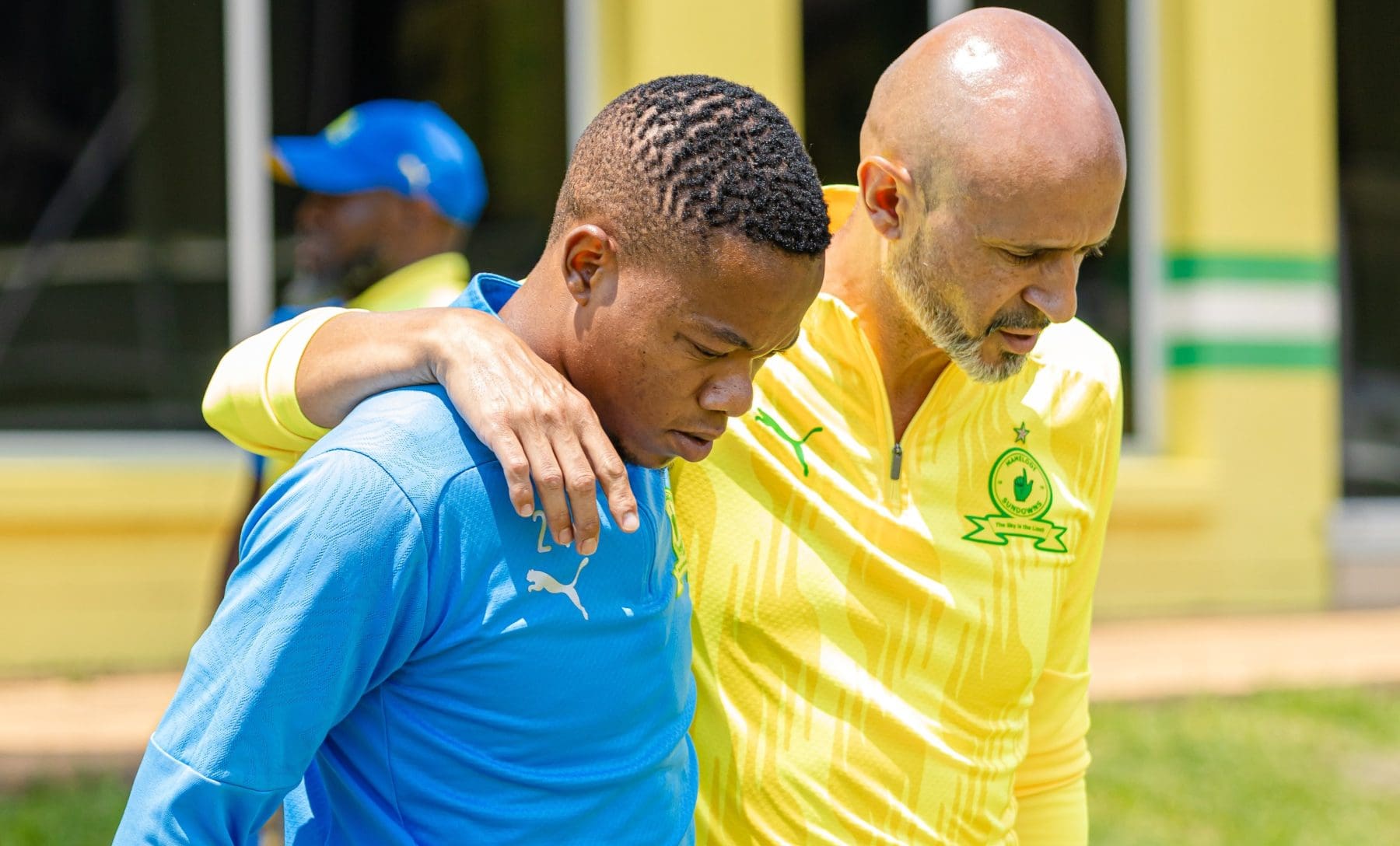 Miguel Cardoso and Sphelele Mkhulise at Mamelodi Sundowns