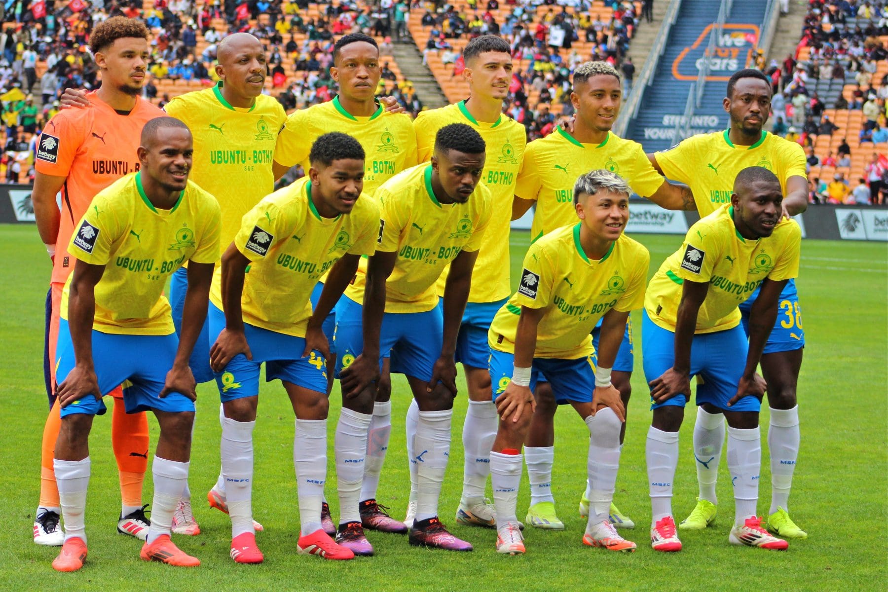 Mamelod Sundowns players before a game