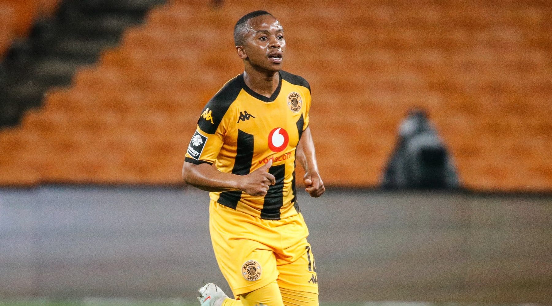 Nkosingiphile Ngcobo in action for Kaizer Chiefs against Magesi FC