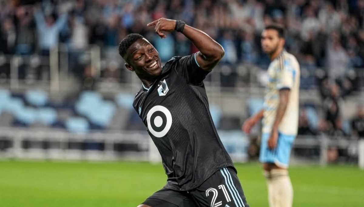 Minnesota United forward Bongokuhle Hlongwane