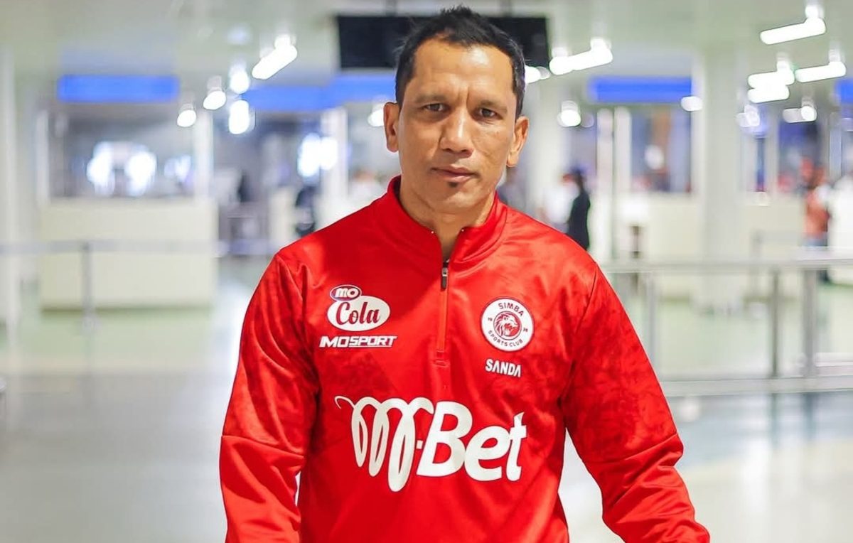 SA coach Fadlu Davids in Simba SC colors