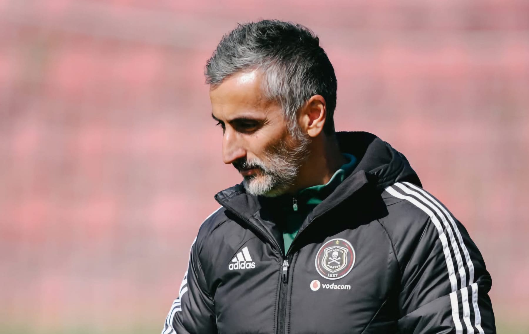 Jose Riveiro conducting a training session with the Orlando Pirates players