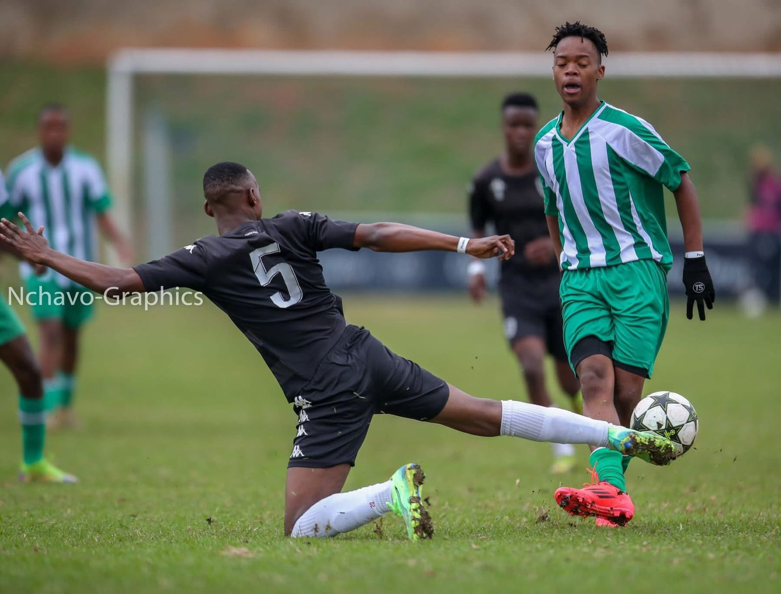 Junior Phiri of Kagiso Sports School of Excellence in action.