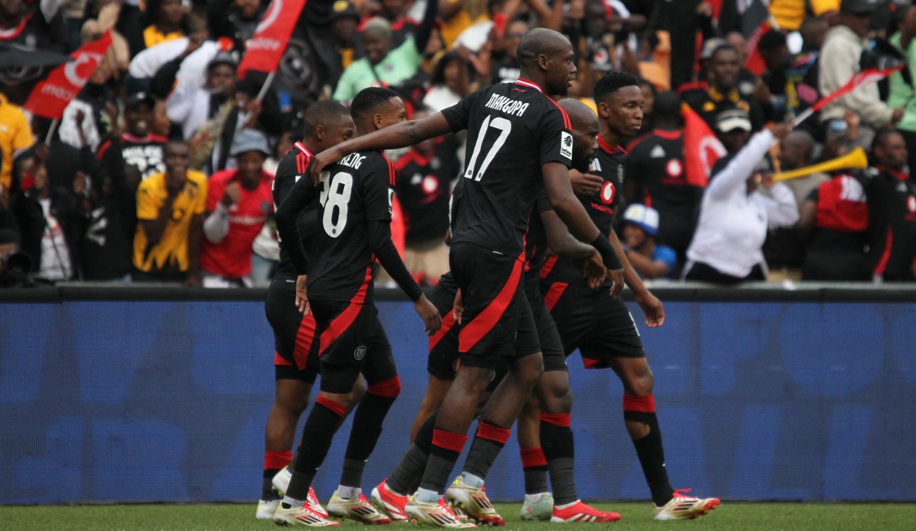 Orlando Pirates in the Soweto derby against Kaizer Chiefs