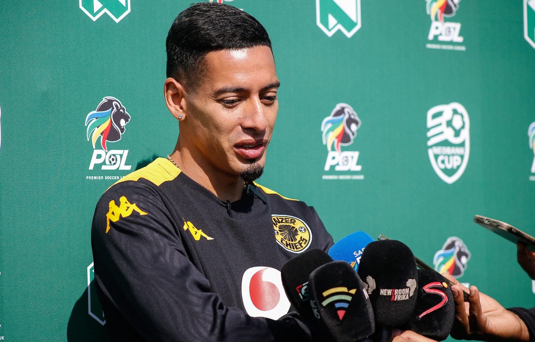 Gastón Sirino of Kaizer Chiefs in a good mood