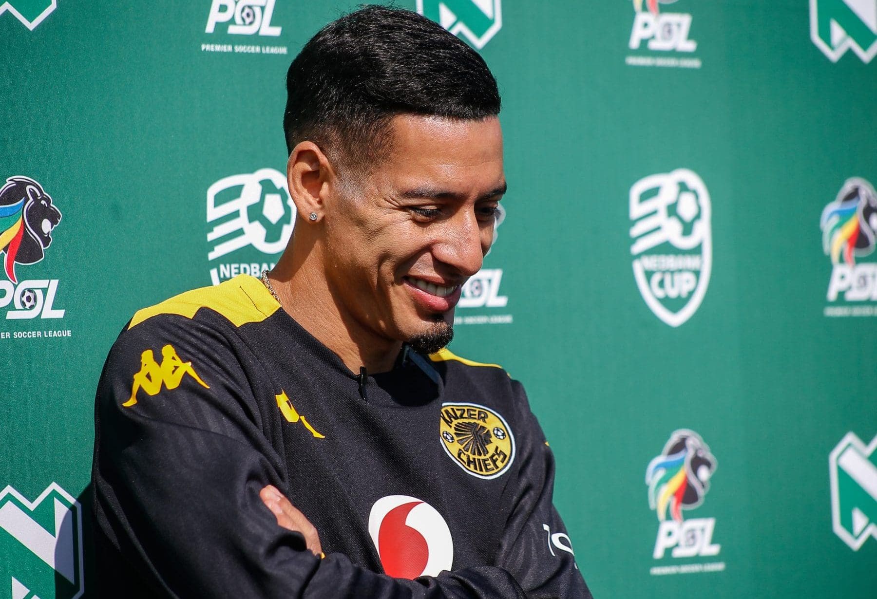 Gastón Sirino of Kaizer Chiefs addressing the media