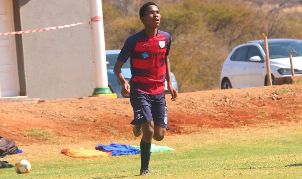 Thuso Mogale of Baroka FC at training