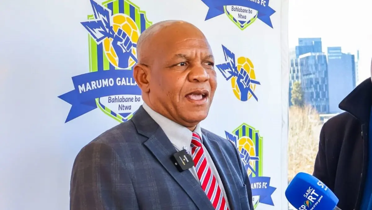 Marumo Gallants chairman Abram Sello speaking